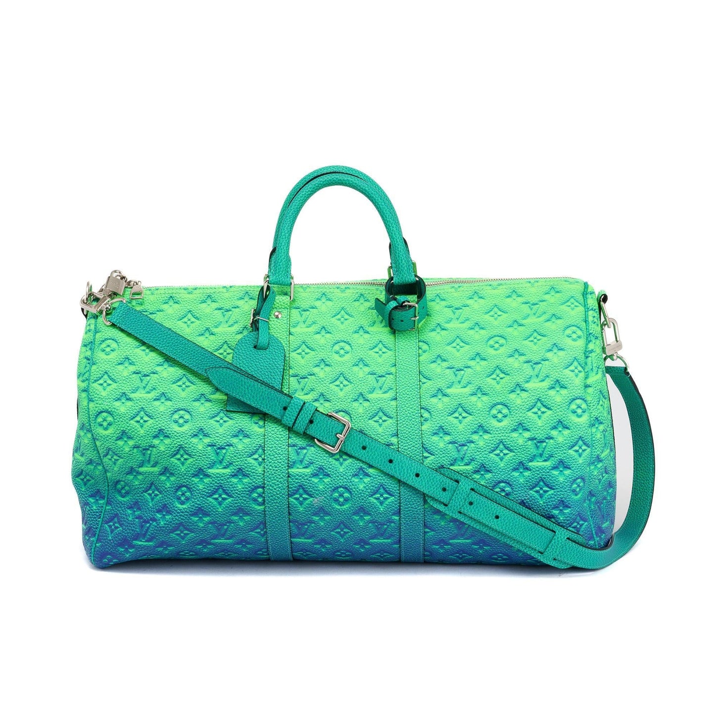 Louis Vuitton 2022 Virgil Abloh Monogram Taurillon Illusion Keepall Bandouliere 50