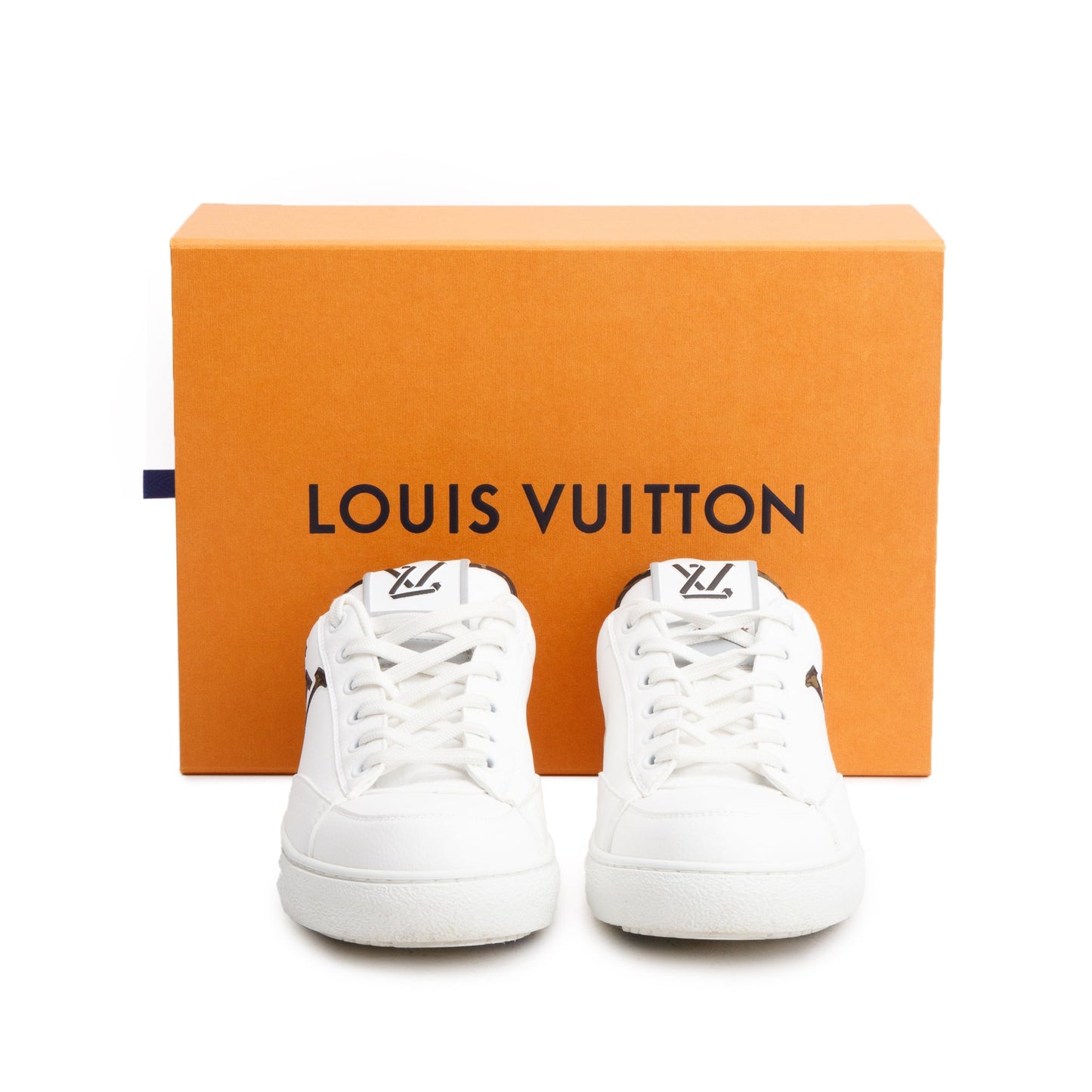 Louis Vuitton 2022 White Calfskin Leather Charlie Trainer Sneakers, Size 38