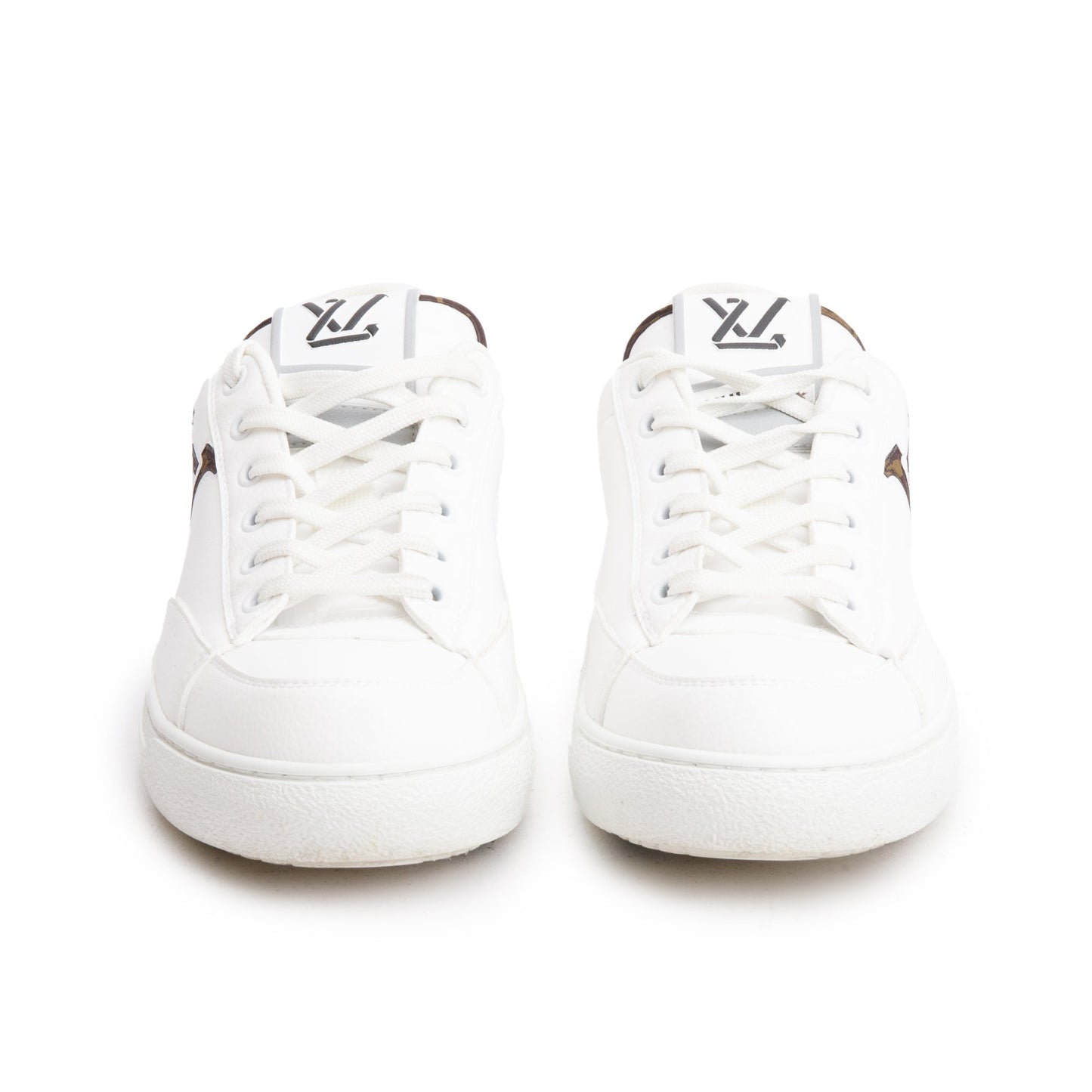 Louis Vuitton 2022 White Calfskin Leather Charlie Trainer Sneakers, Size 38