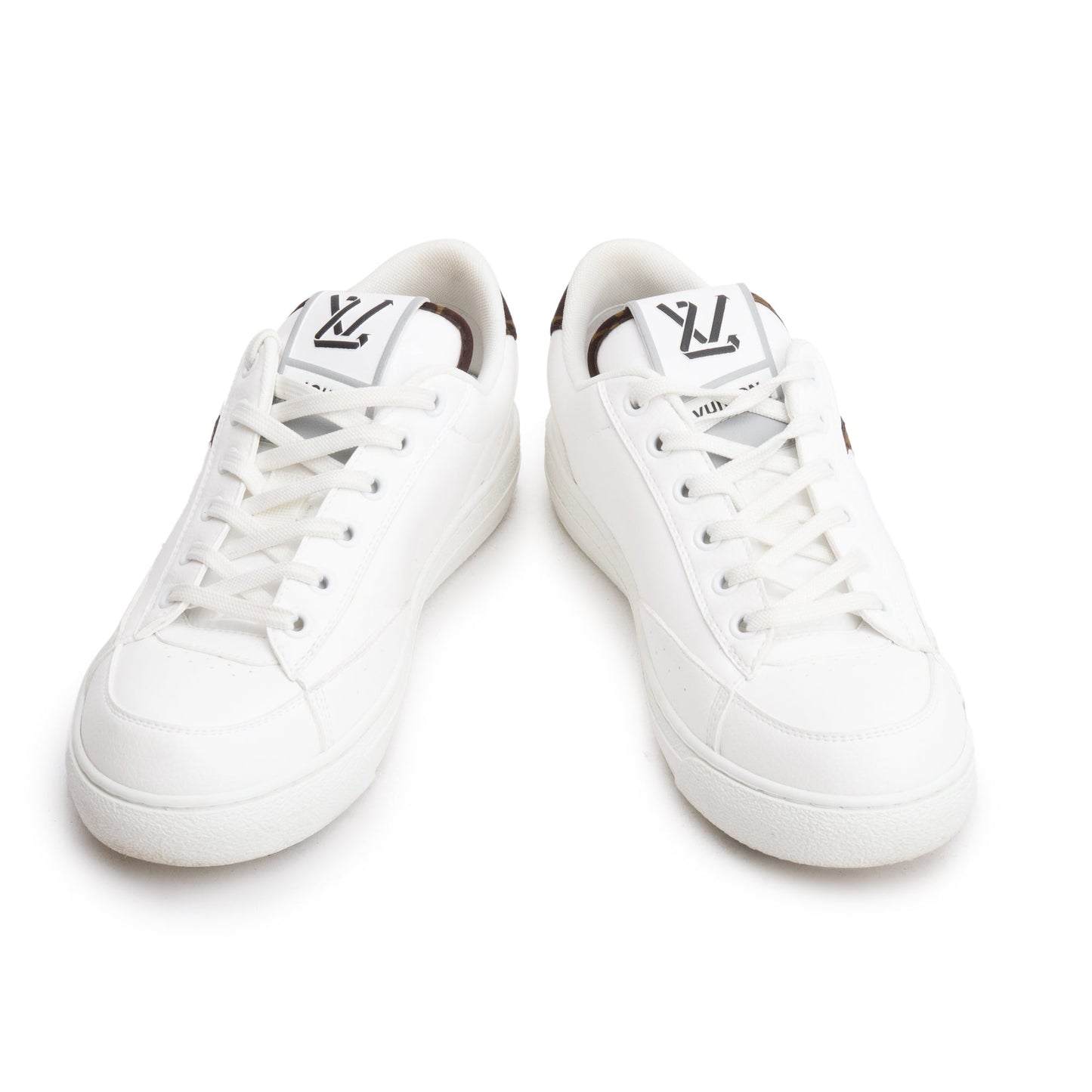 Louis Vuitton 2022 White Calfskin Leather Charlie Trainer Sneakers, Size 38