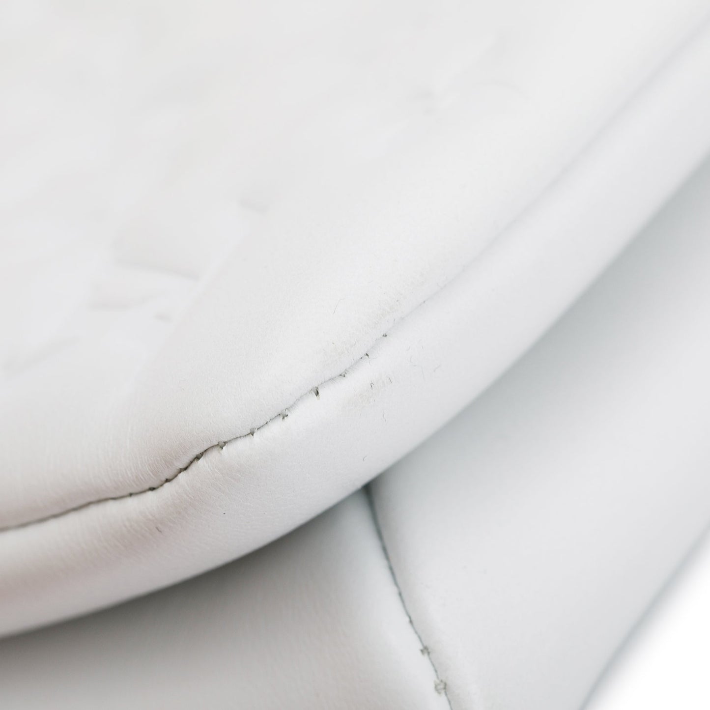 Louis Vuitton 2022 White Monogram Embossed Lambskin Leather Coussin BB