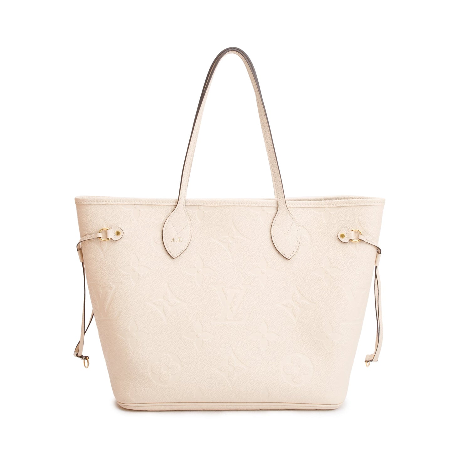 Louis Vuitton 2022 White Monogram Empreinte Leather Neverfull MM