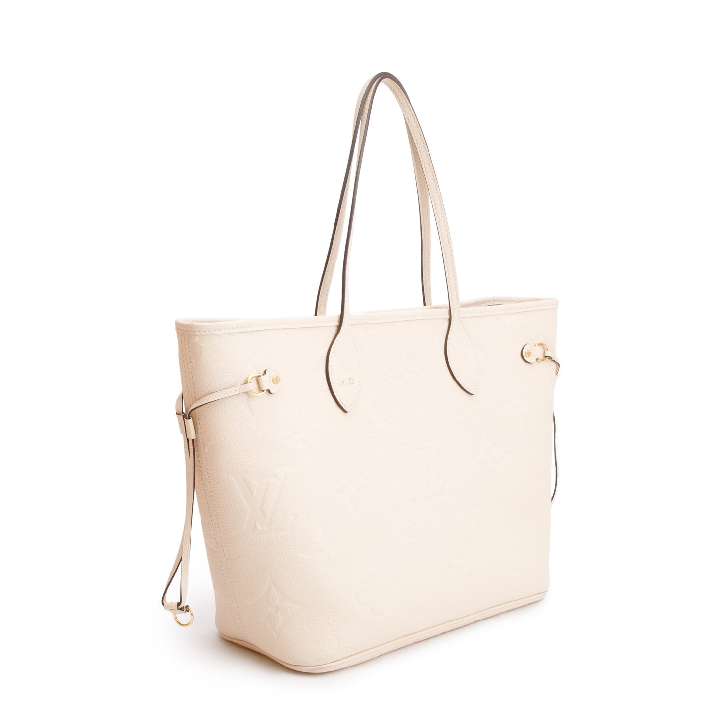 Louis Vuitton 2022 White Monogram Empreinte Leather Neverfull MM