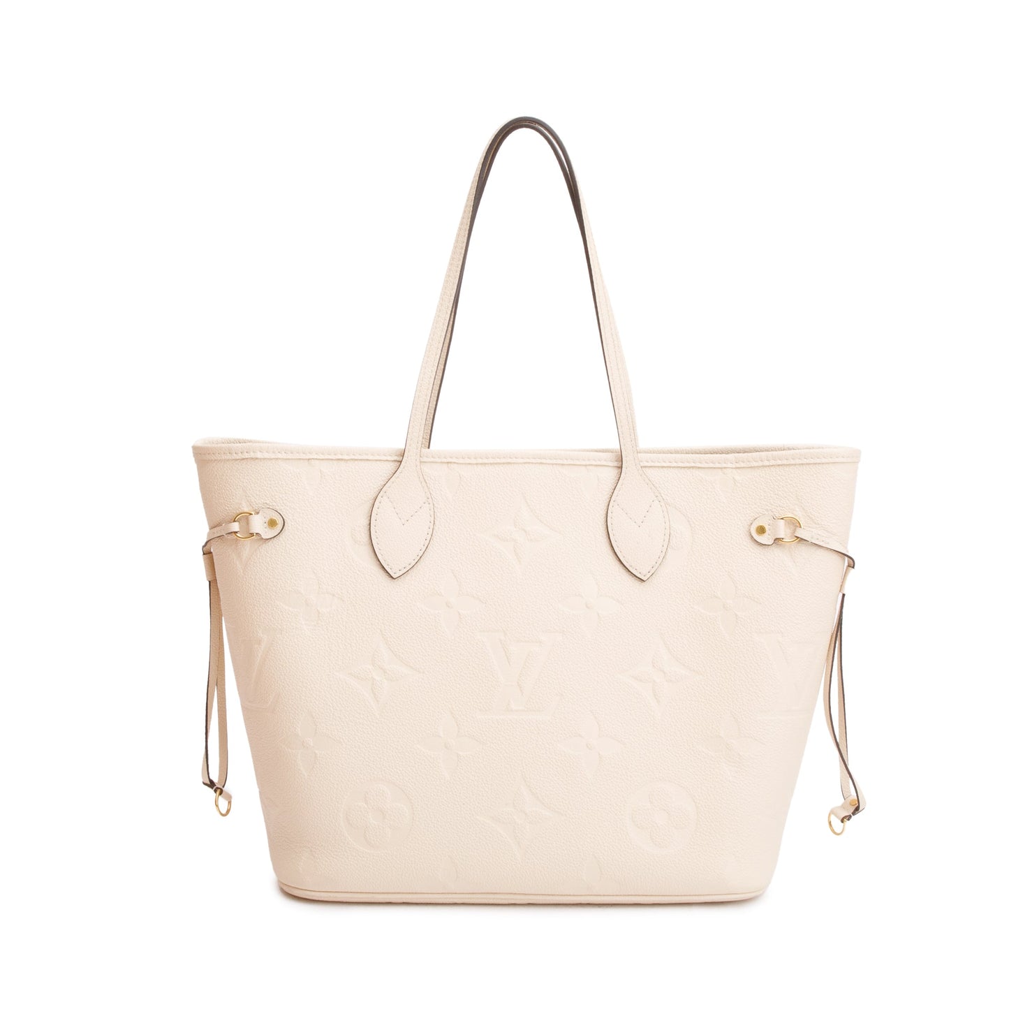 Louis Vuitton 2022 White Monogram Empreinte Leather Neverfull MM