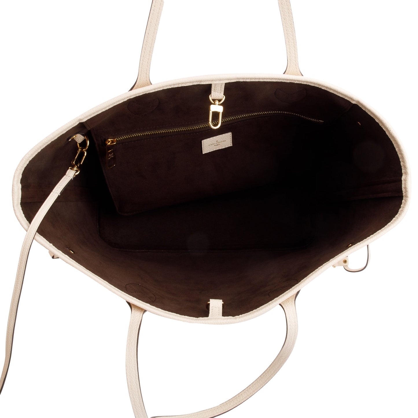 Louis Vuitton 2022 White Monogram Empreinte Leather Neverfull MM