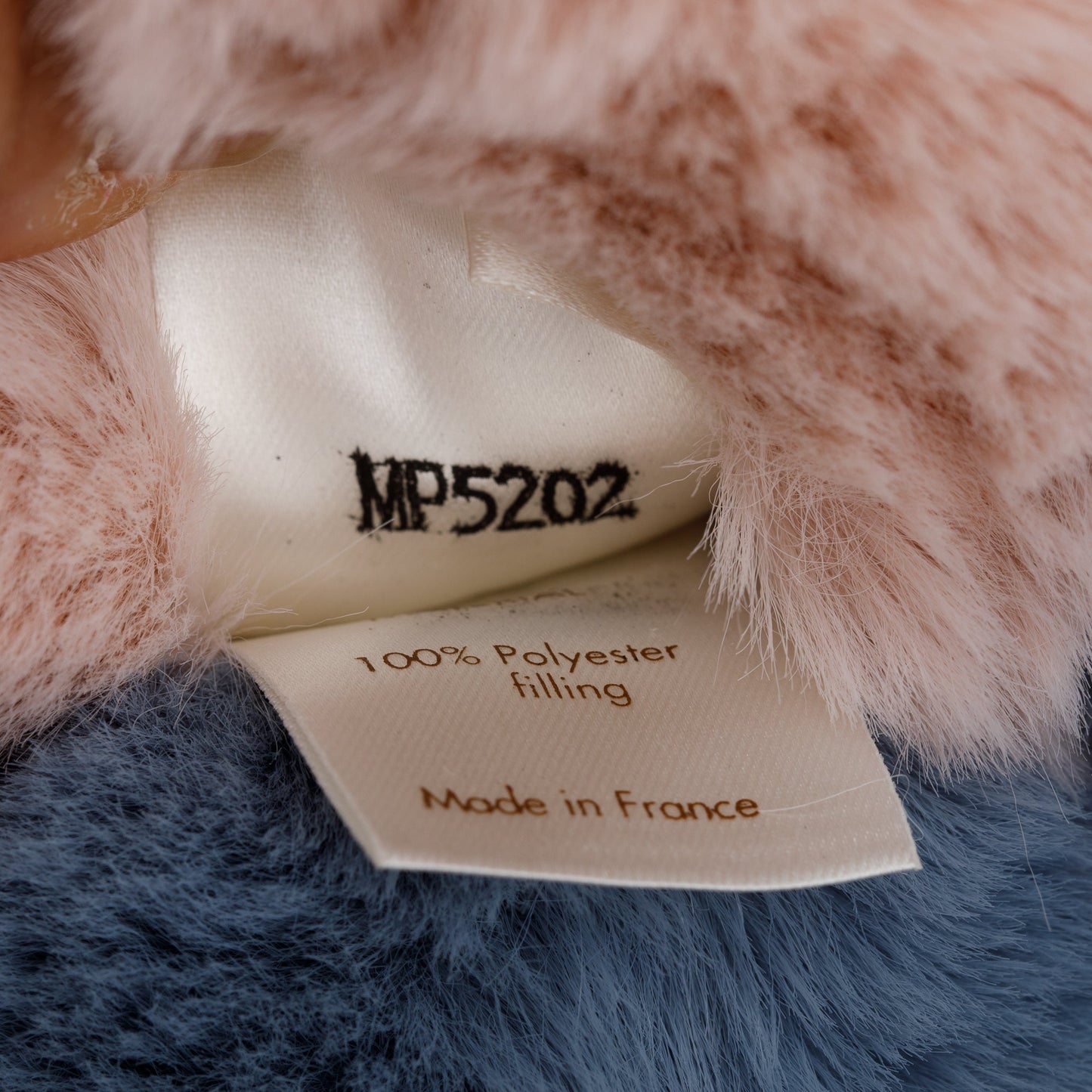 Louis Vuitton 2022 White, Pink & Blue Faux Fur Monogram Trim Doudou Vivienne Plush Toy