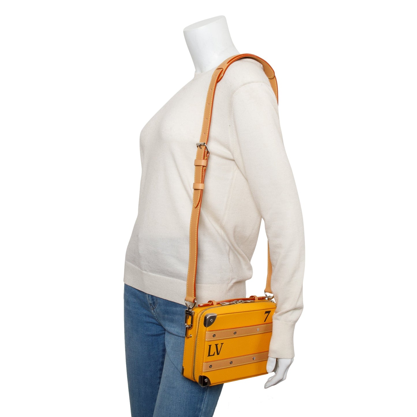 Louis Vuitton 2022 Yellow Leather Handle Soft Trunk Bag