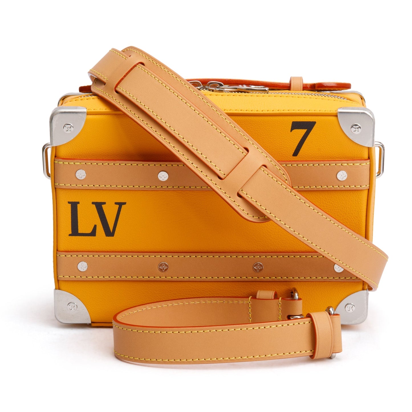 Louis Vuitton 2022 Yellow Leather Handle Soft Trunk Bag