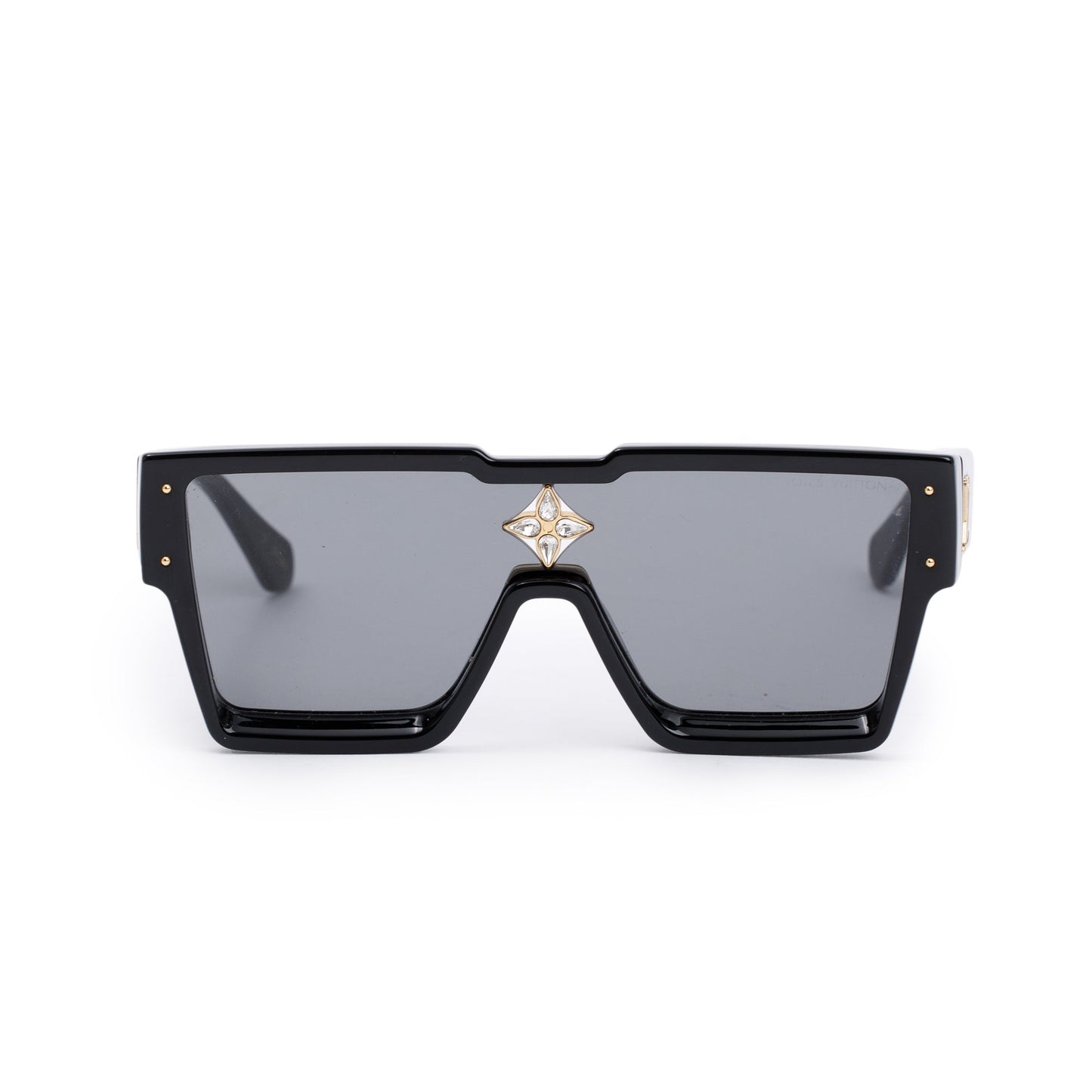 Louis Vuitton 2022 Z1578W Black Acetate Cyclone Sunglasses