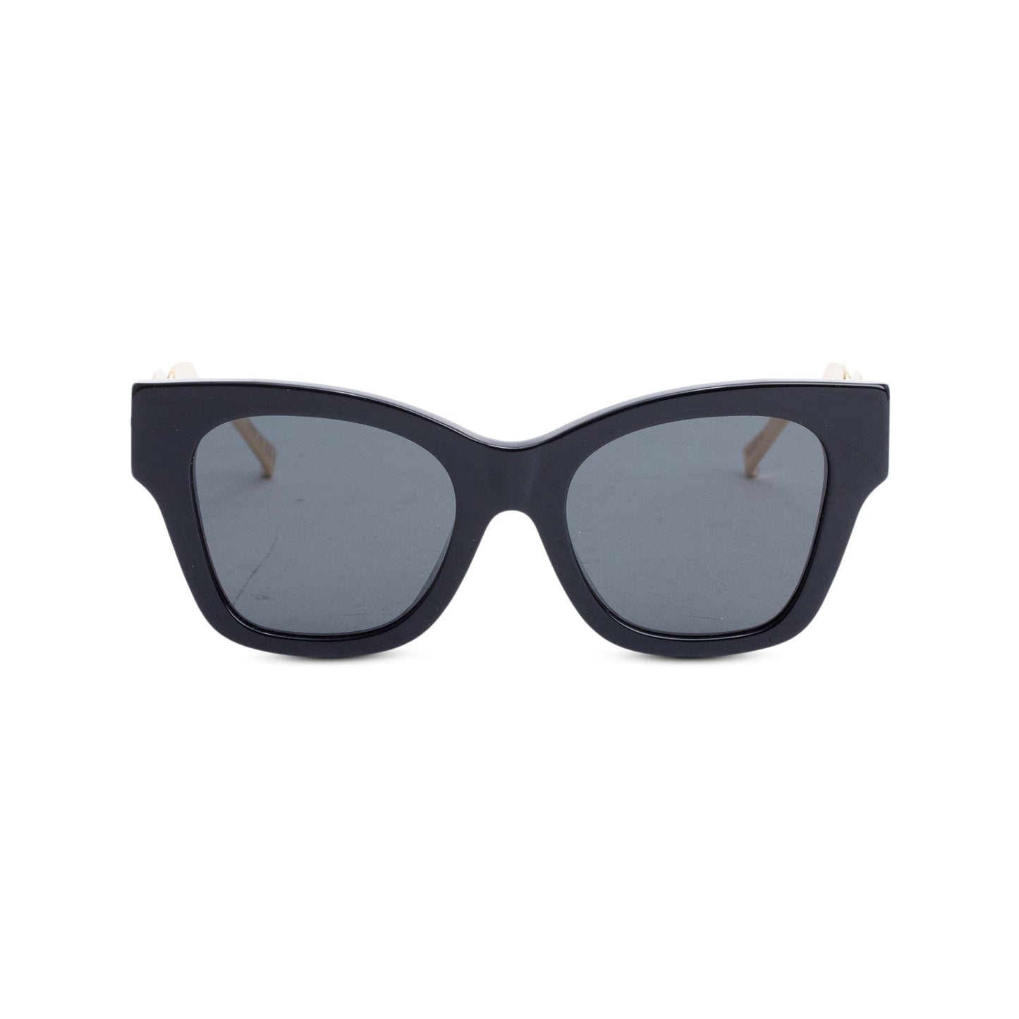 Louis Vuitton 2022 Z1631E Black Acetate Metal LV Edge Cat-Eye Sunglasses