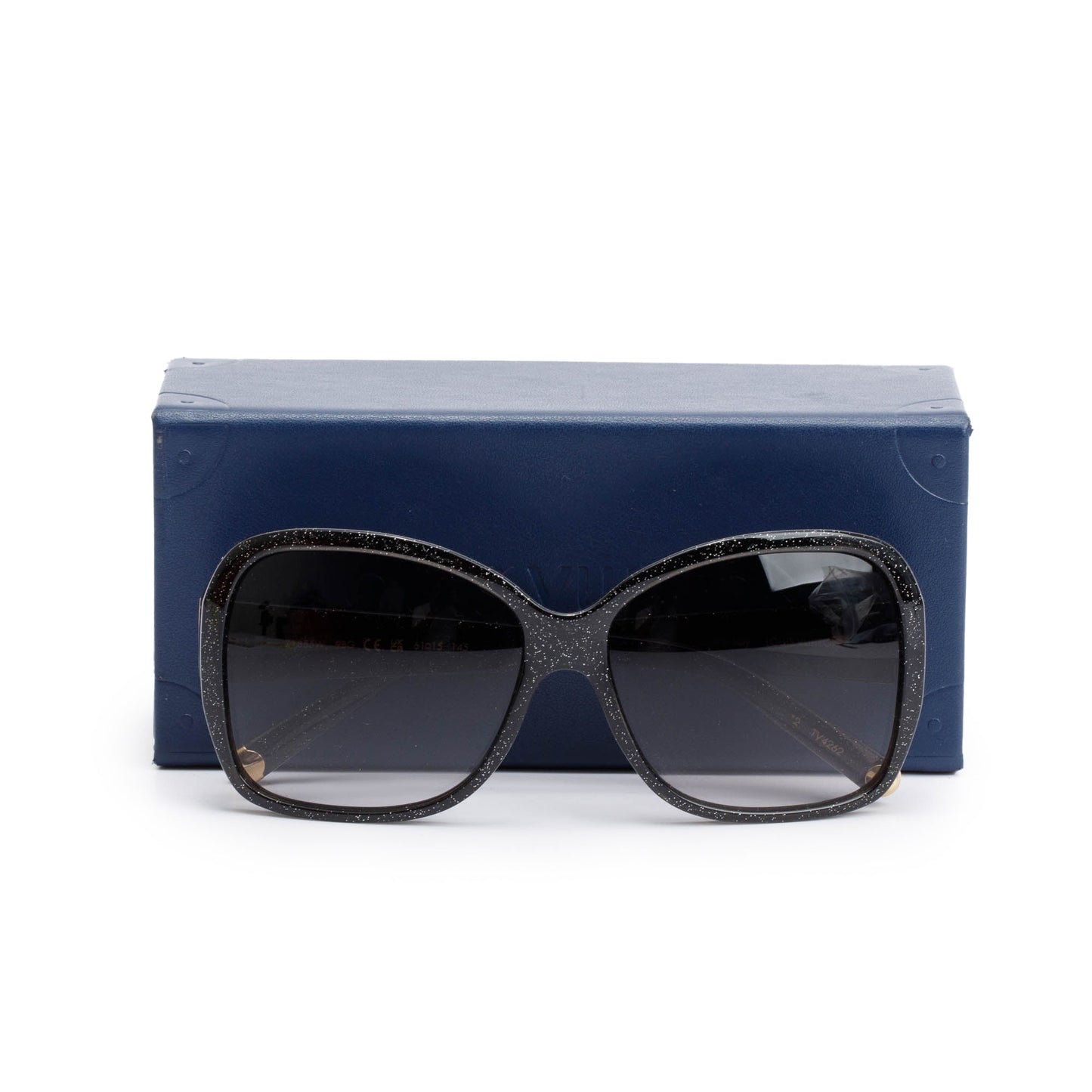 Louis Vuitton 2022 Z1855W Black Glitter Acetate Obsession GM Sunglasses