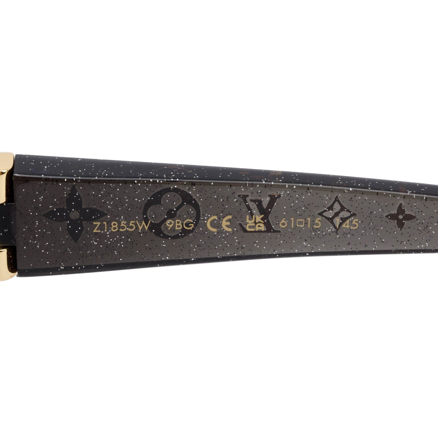 Louis Vuitton 2022 Z1855W Black Glitter Acetate Obsession GM Sunglasses