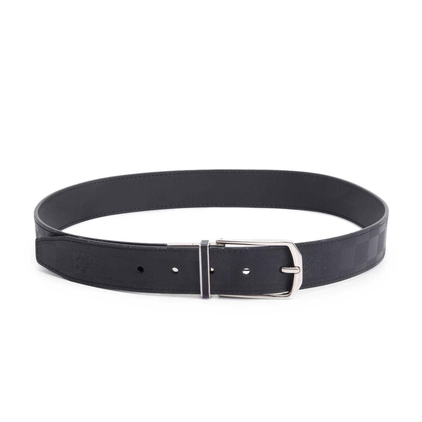 Louis Vuitton  2023 Black Damier Infini Leather Pont Neuf 35 MM Belt, Size 85 34