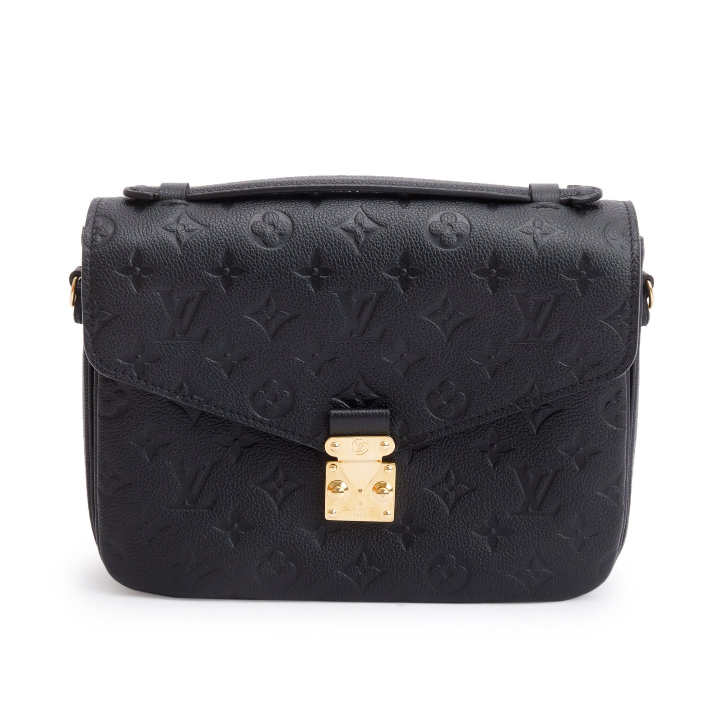 Louis Vuitton 2023 Black Monogram Empreinte Leather Pochette Metis
