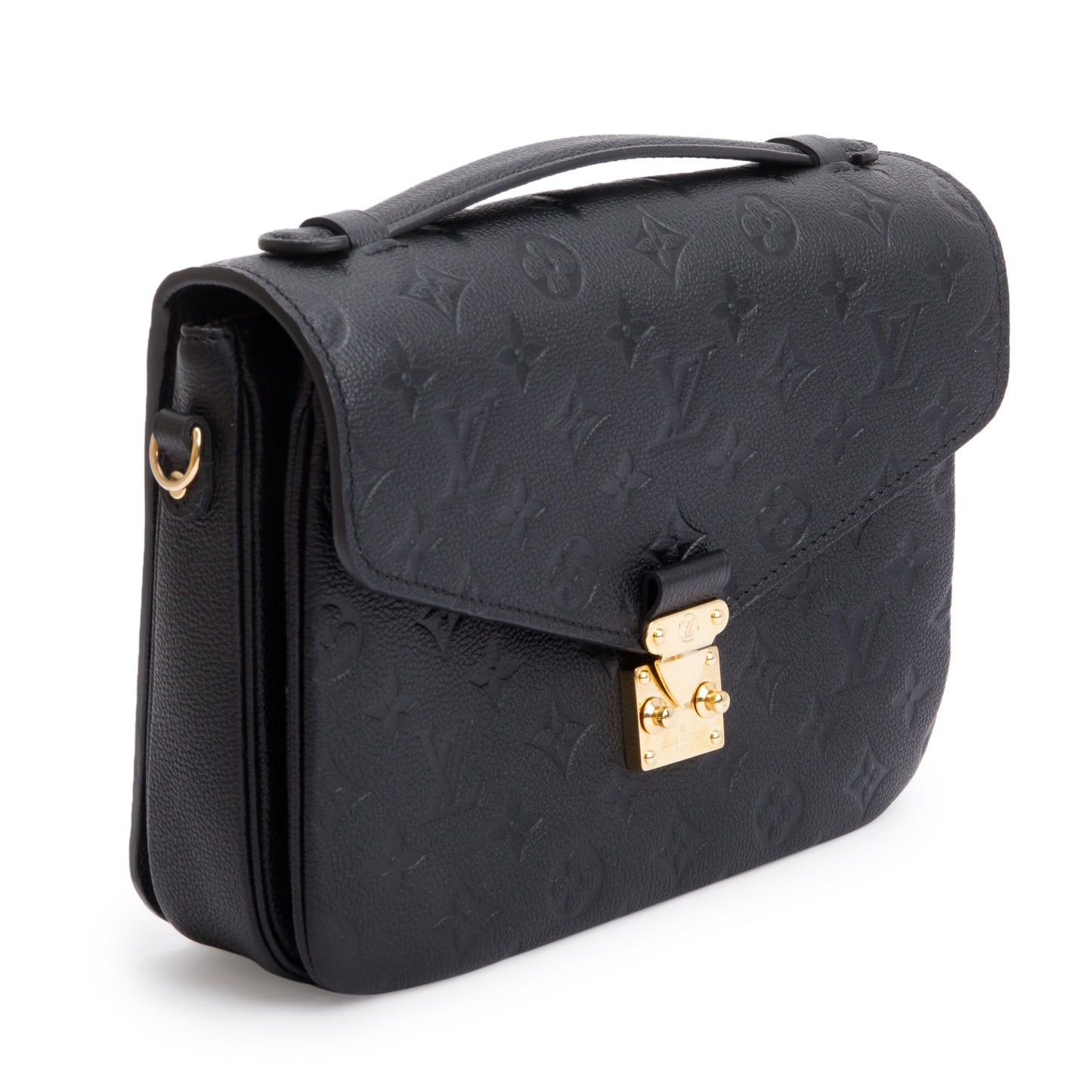 Louis Vuitton 2023 Black Monogram Empreinte Leather Pochette Metis
