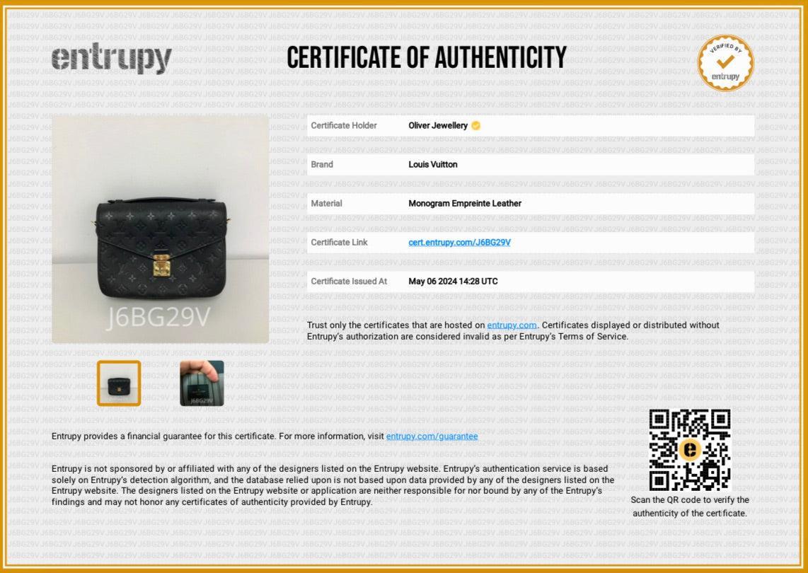 Louis Vuitton 2023 Black Monogram Empreinte Leather Pochette Metis