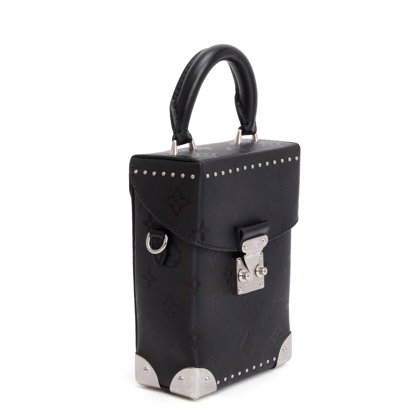 Louis Vuitton 2023 Black Monogram Print Calfskin Leather Camera Box