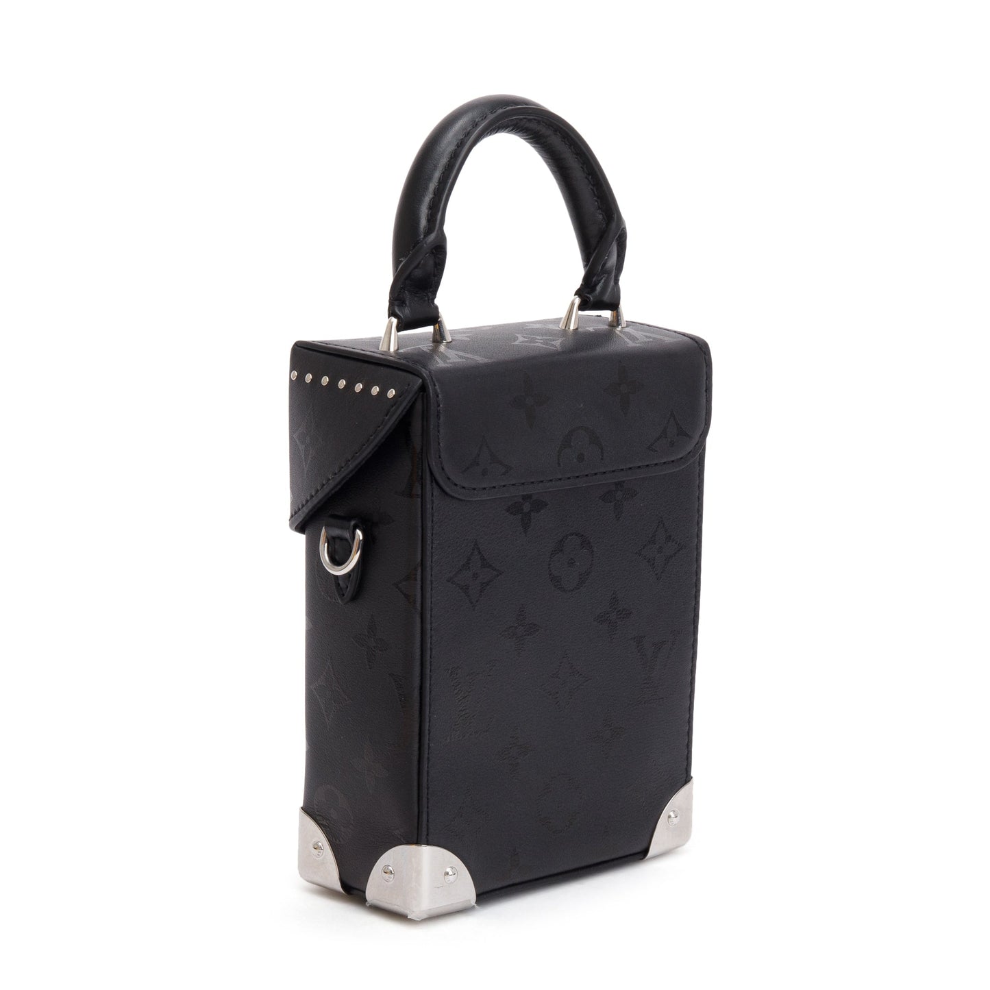 Louis Vuitton 2023 Black Monogram Print Calfskin Leather Camera Box
