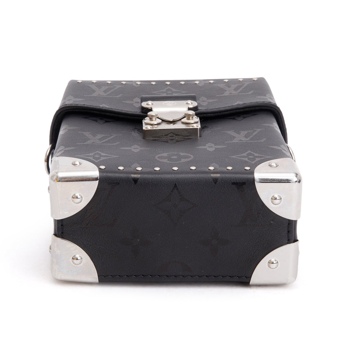 Louis Vuitton 2023 Black Monogram Print Calfskin Leather Camera Box
