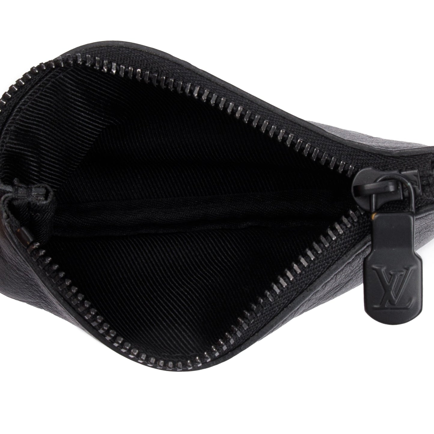 Louis Vuitton 2023 Black Monogram Shadow Embossed Calfskin Leather Trio Messenger Bag