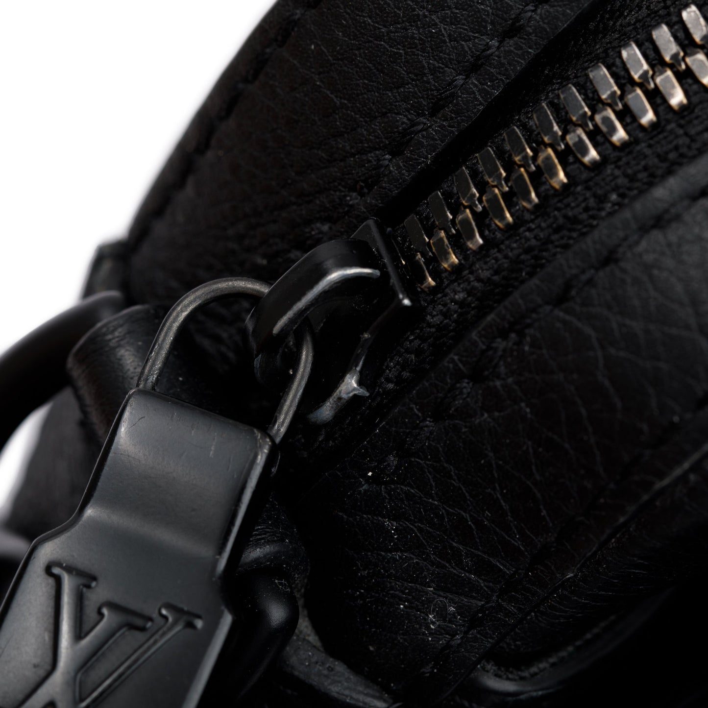 Louis Vuitton 2023 Black Monogram Shadow Embossed Calfskin Leather Trio Messenger Bag