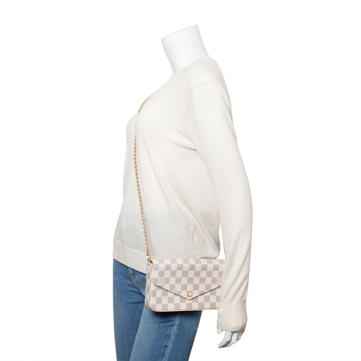 Louis Vuitton 2023 Damier Azur Felicie Pochette