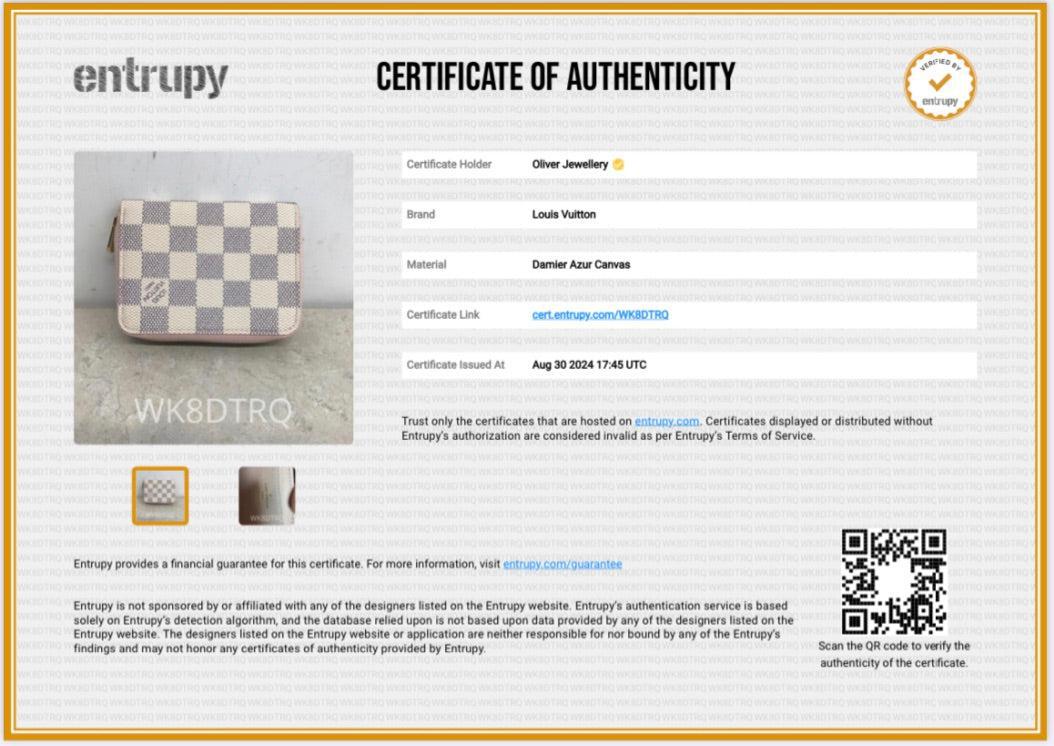 Louis Vuitton 2023 Damier Azur Zippy Coin Purse