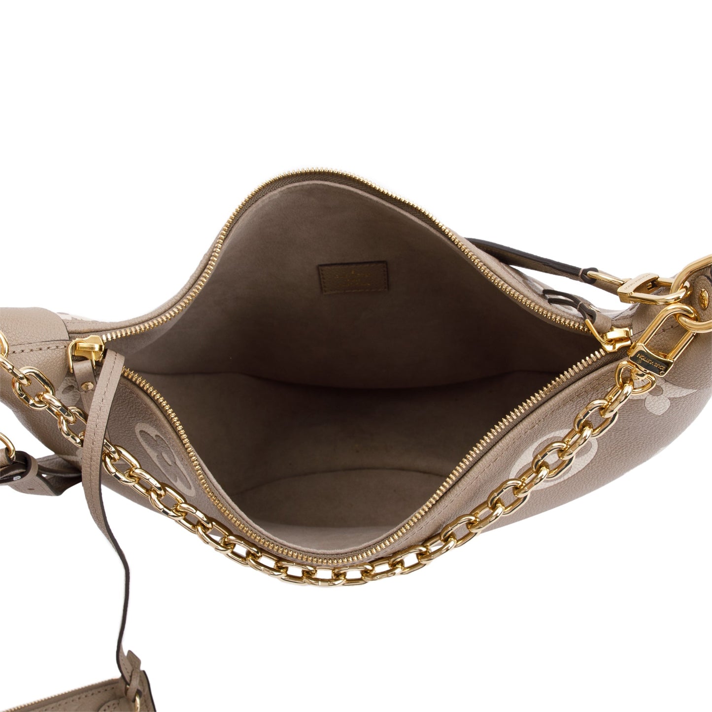Louis Vuitton 2023 Dove Grey/Creme Bicolor Monogram Empreinte Leather Loop Hobo Bag