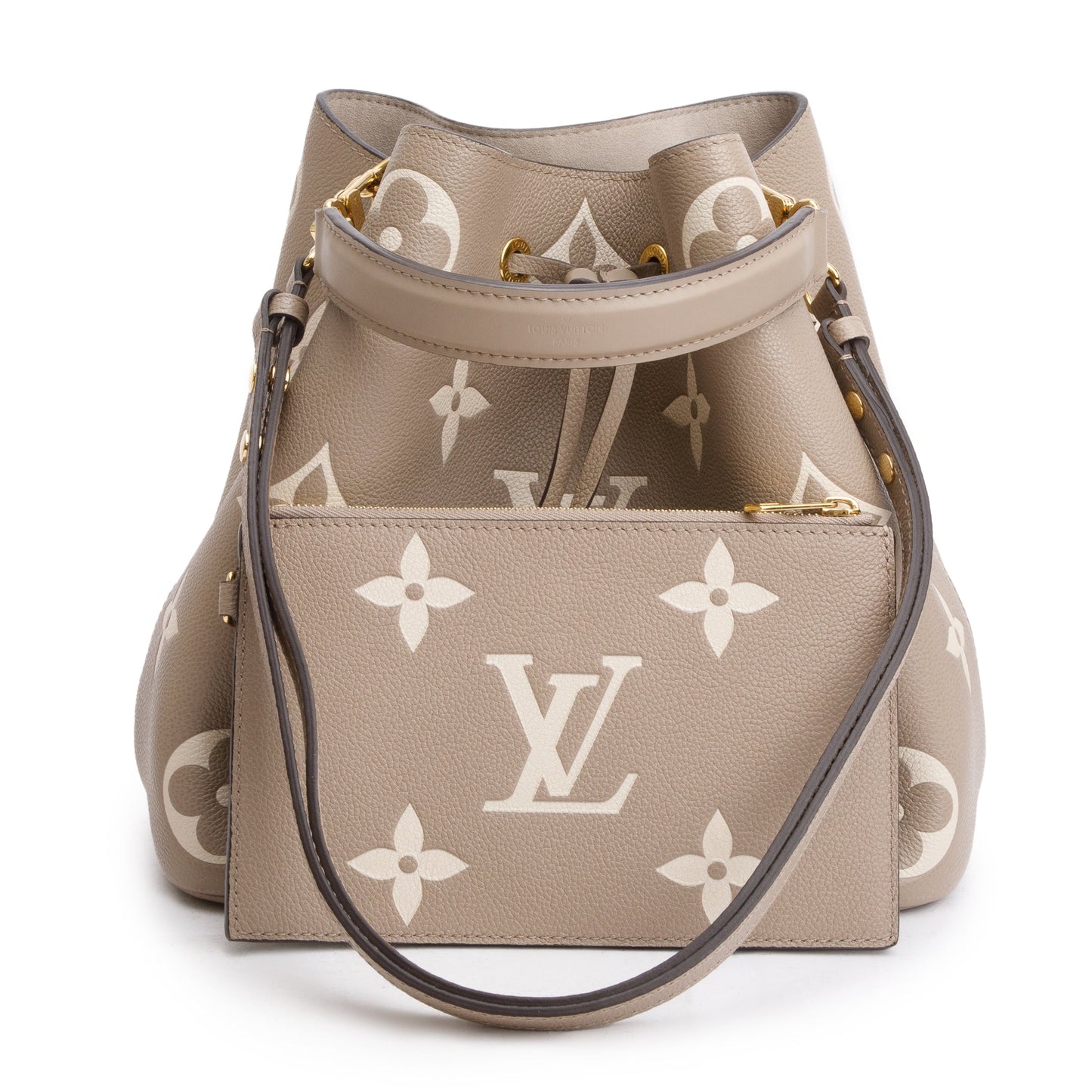 Louis Vuitton 2023 Dove/Creme Bicolor Monogram Empreinte Leather Neonoe MM