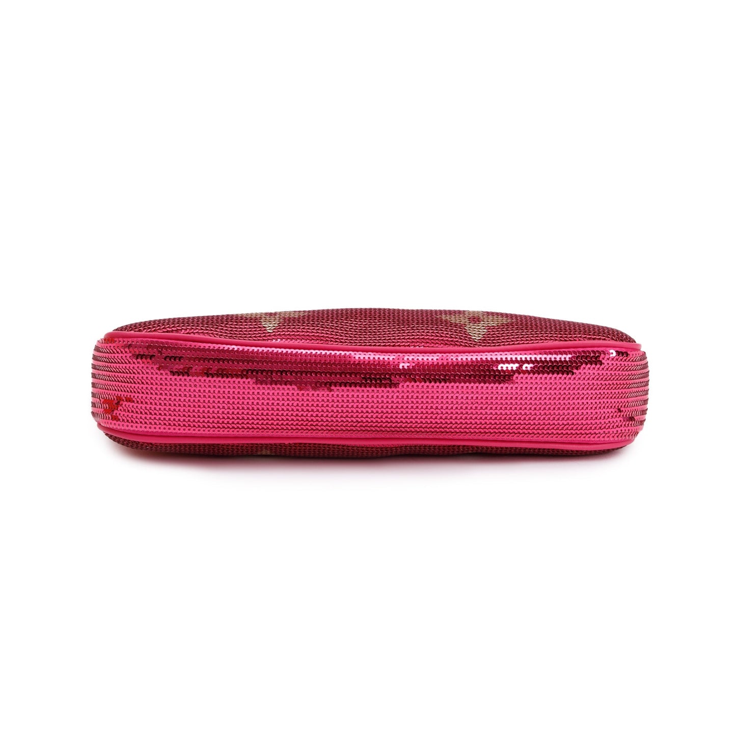 Louis Vuitton 2023 Fuchsia Silver Monogram Giant Sequins Pochette Accessoires