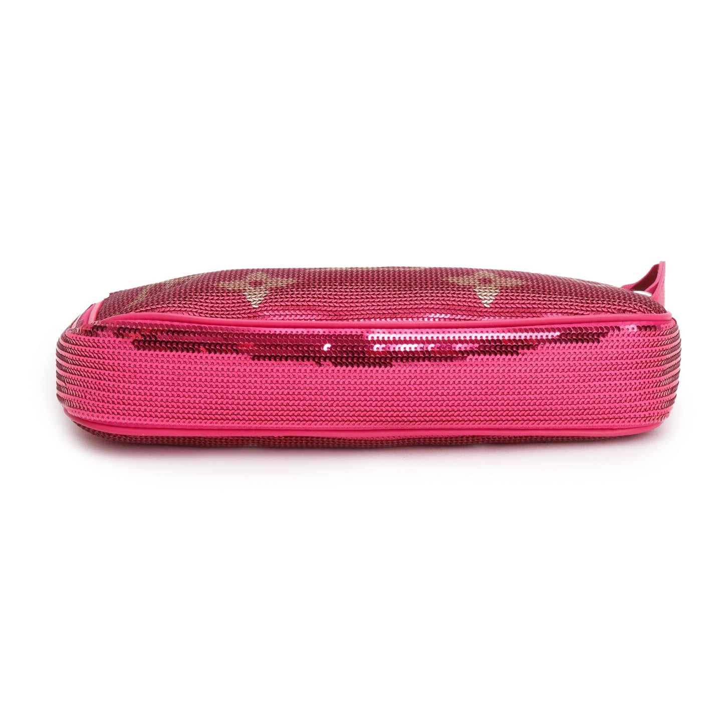 Louis Vuitton 2023 Fuchsia Silver Monogram Giant Sequins Pochette Accessoires