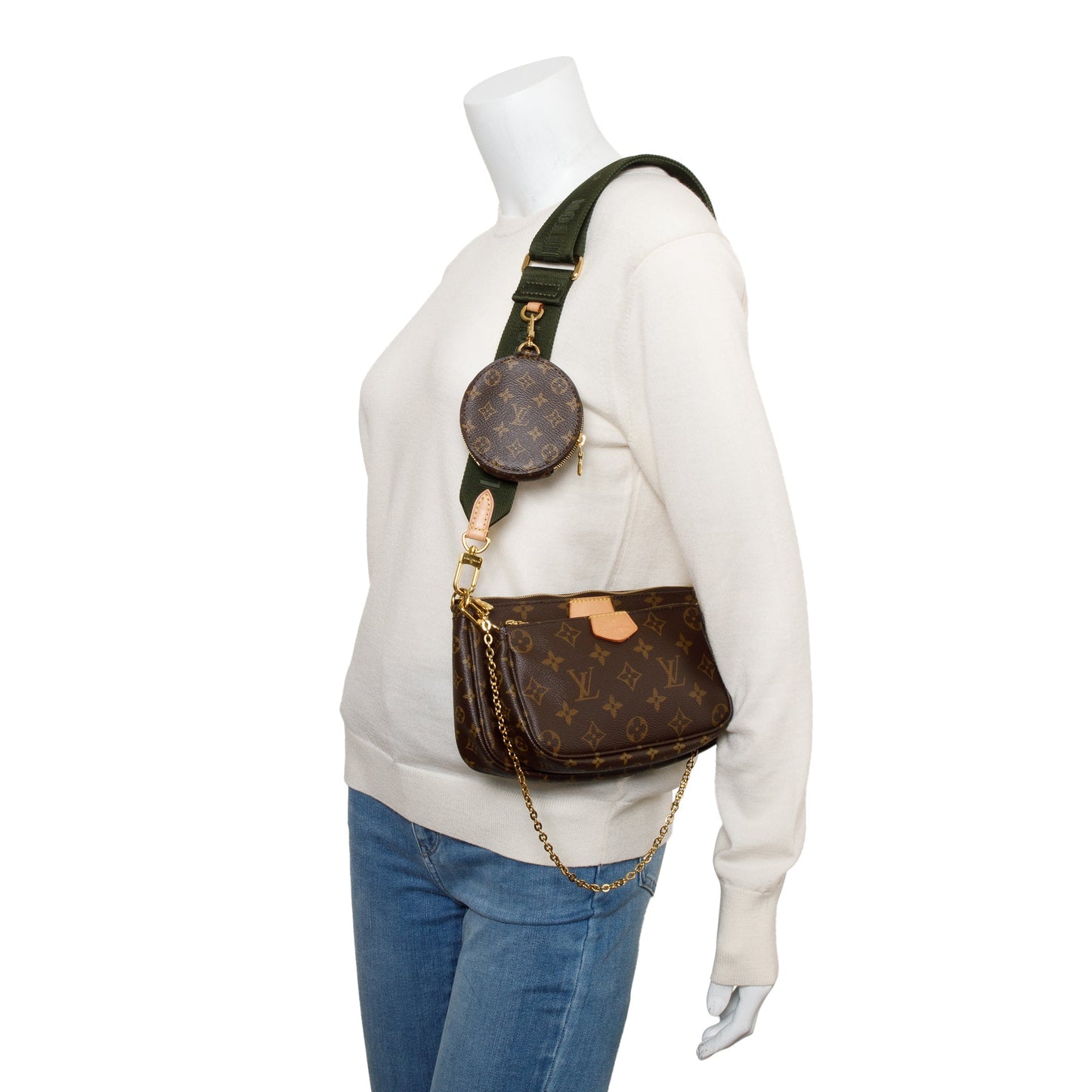 Louis Vuitton 2023 Monogram Khaki Multi-Pochette Accessoires