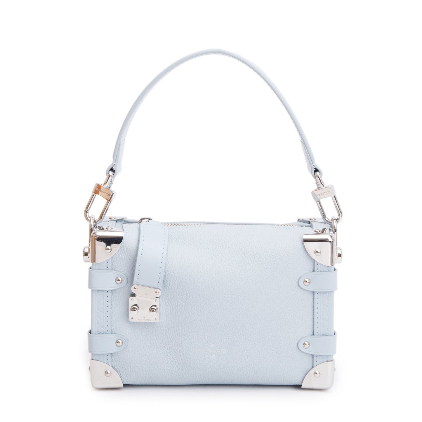 Louis Vuitton 2023 Olympe Blue Calfskin Leather Side Trunk PM
