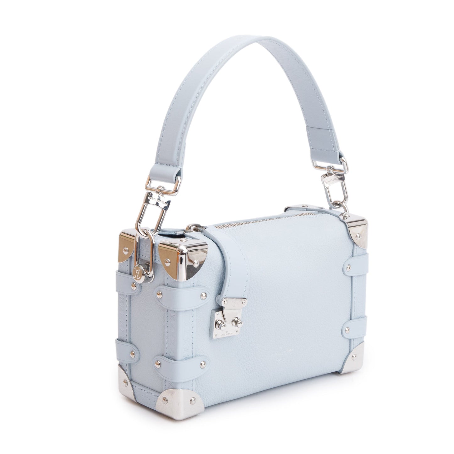 Louis Vuitton 2023 Olympe Blue Calfskin Leather Side Trunk PM