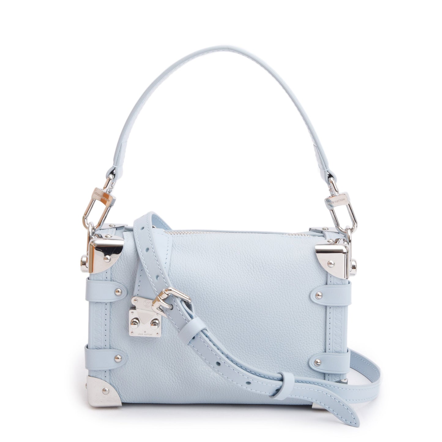 Louis Vuitton 2023 Olympe Blue Calfskin Leather Side Trunk PM