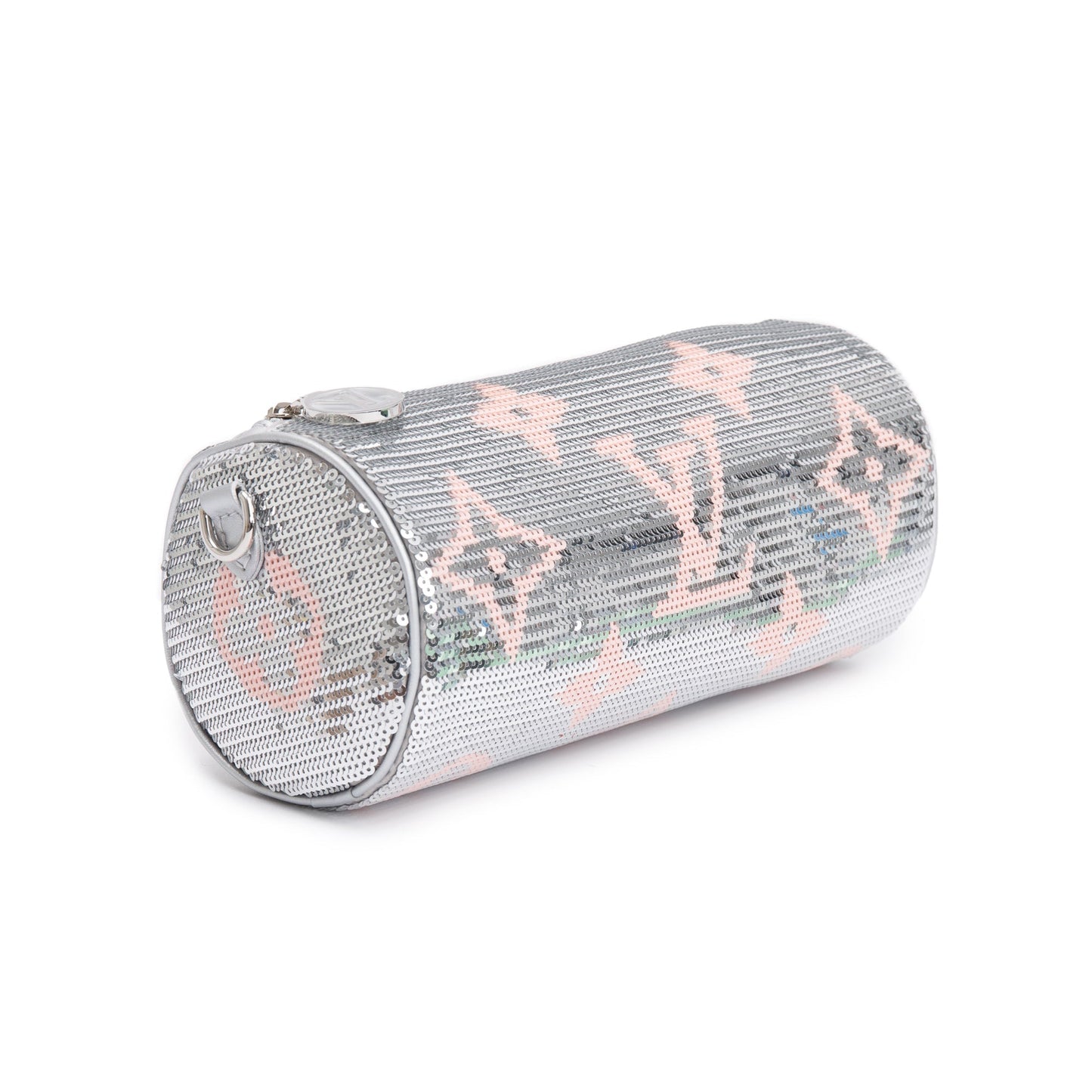 Louis Vuitton 2023 Silver Rose Monogram Giant Sequins Papillon Pouch