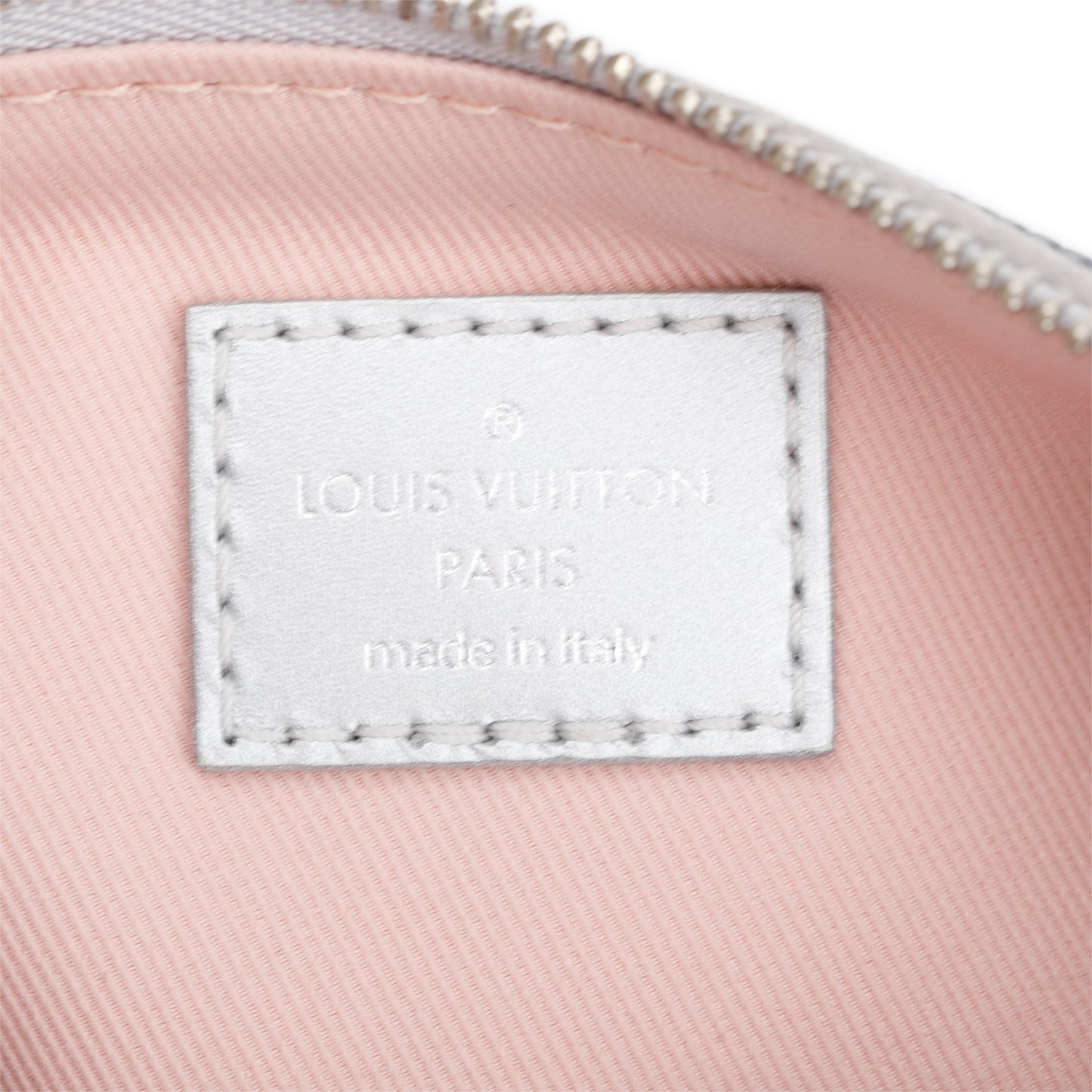 Louis Vuitton 2023 Silver Rose Monogram Giant Sequins Papillon Pouch