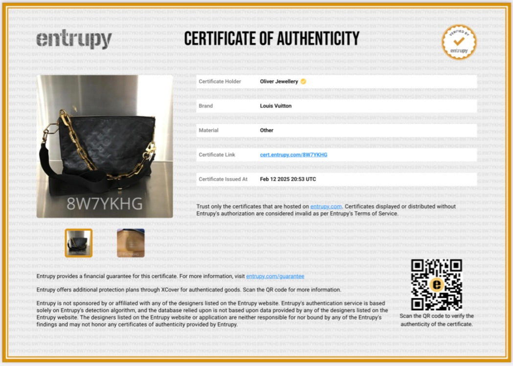Louis Vuitton 2024 Black Monogram Embossed Lambskin Leather Coussin MM