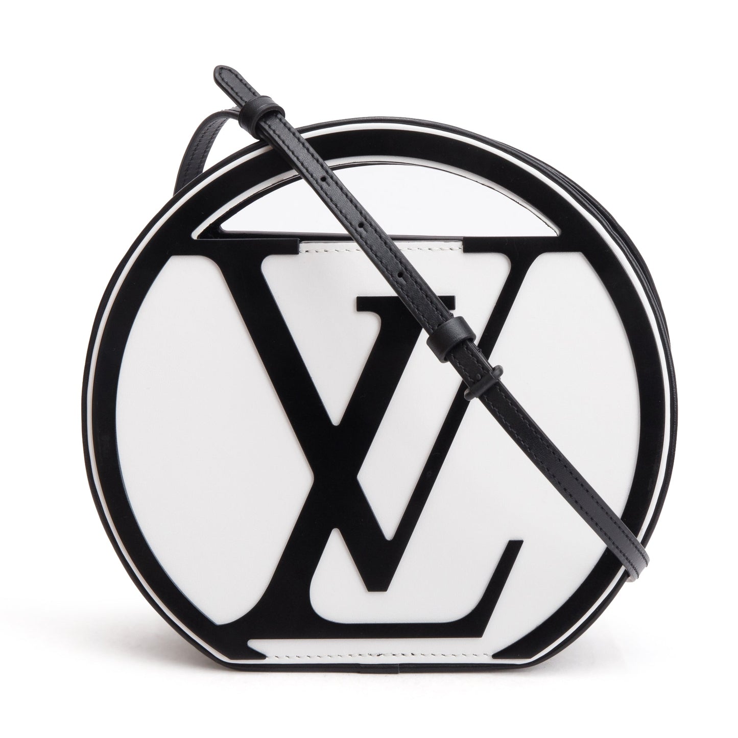 Louis Vuitton 2024 Black & White Cowhide Leather Around Me PM