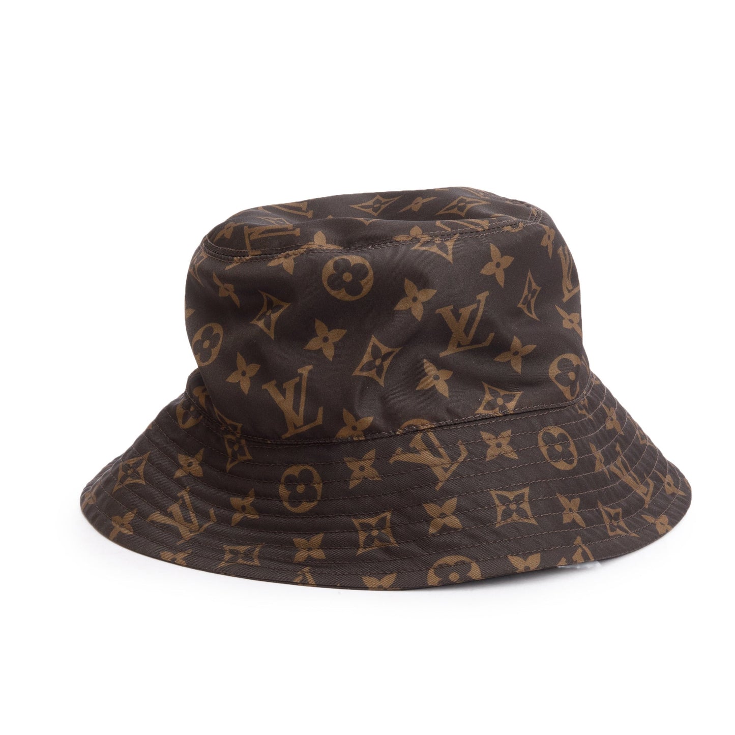 Louis Vuitton 2024 Brown Monogram Nylon Pocket Bucket Hat