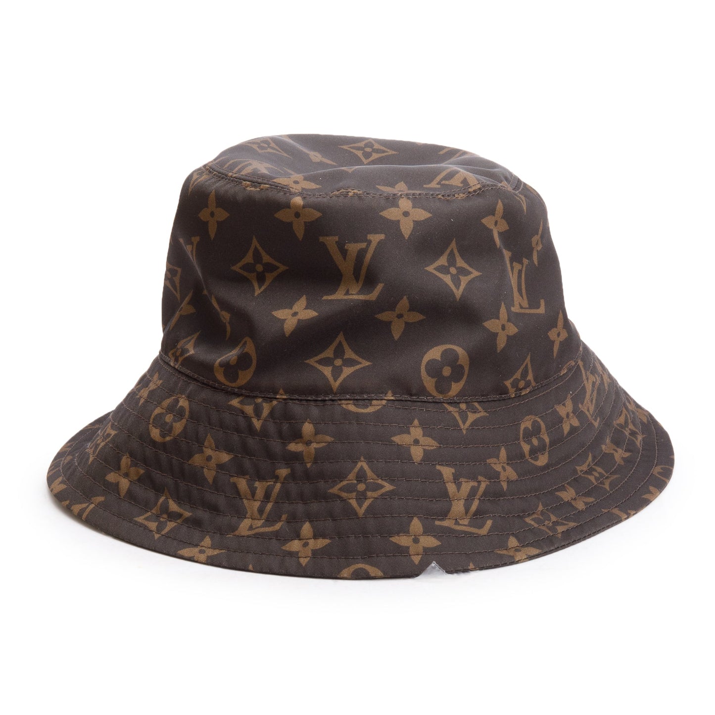 Louis Vuitton 2024 Brown Monogram Nylon Pocket Bucket Hat