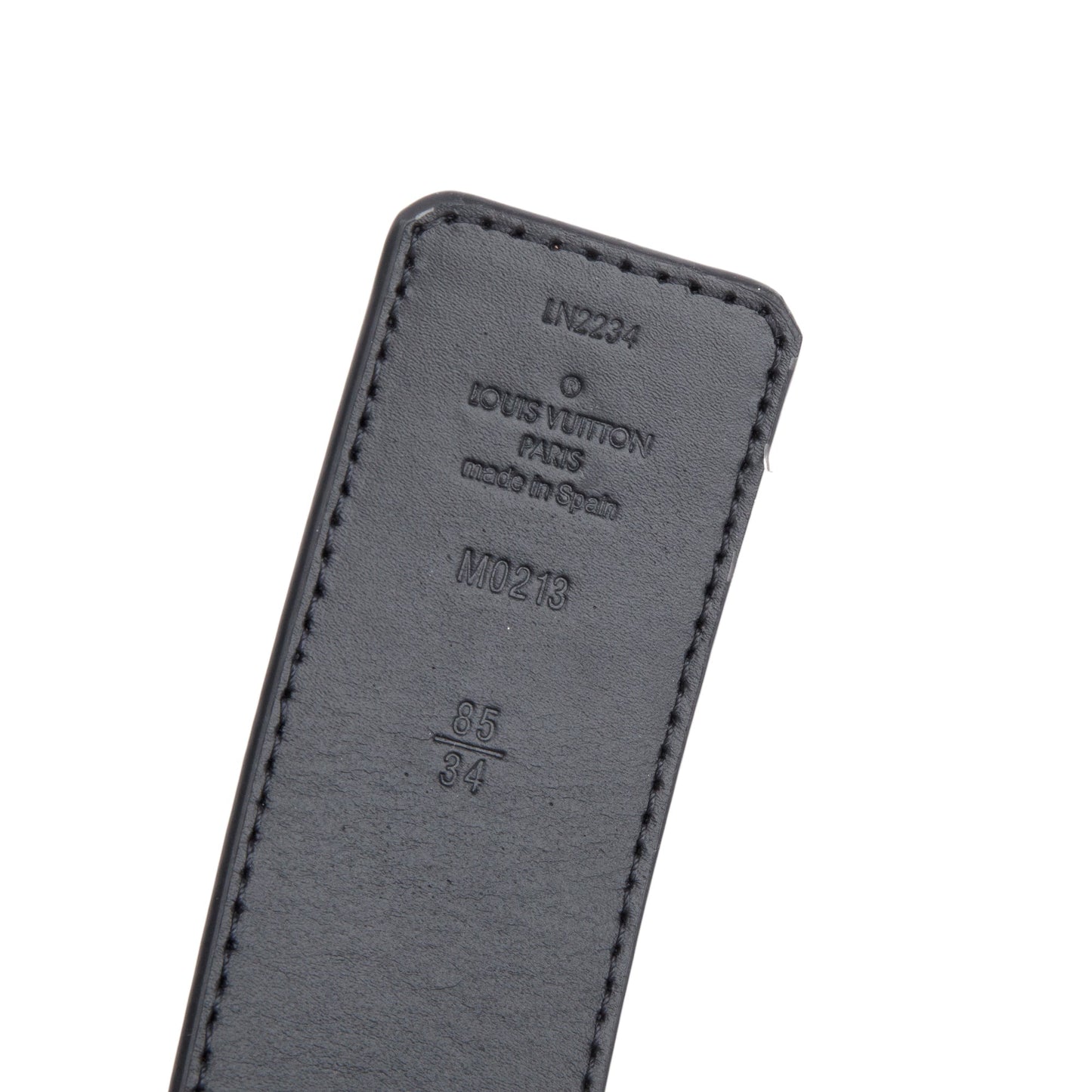 Louis Vuitton 2024 Damier Graphite Canvas & Black Leather LV Initials 40 MM Reversible Belt 85 34