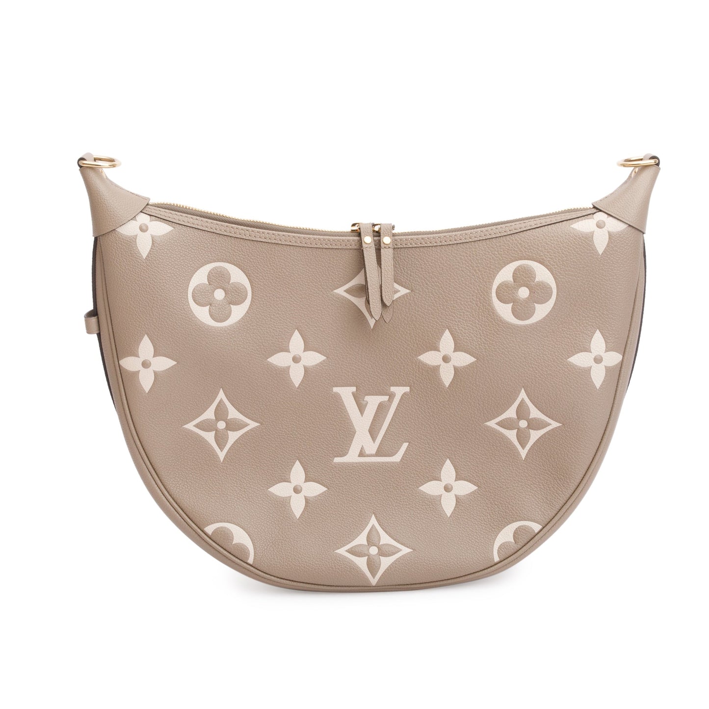 Louis Vuitton 2024 Dove Grey/Creme Bicolor Monogram Empreinte Leather Loop Hobo Bag