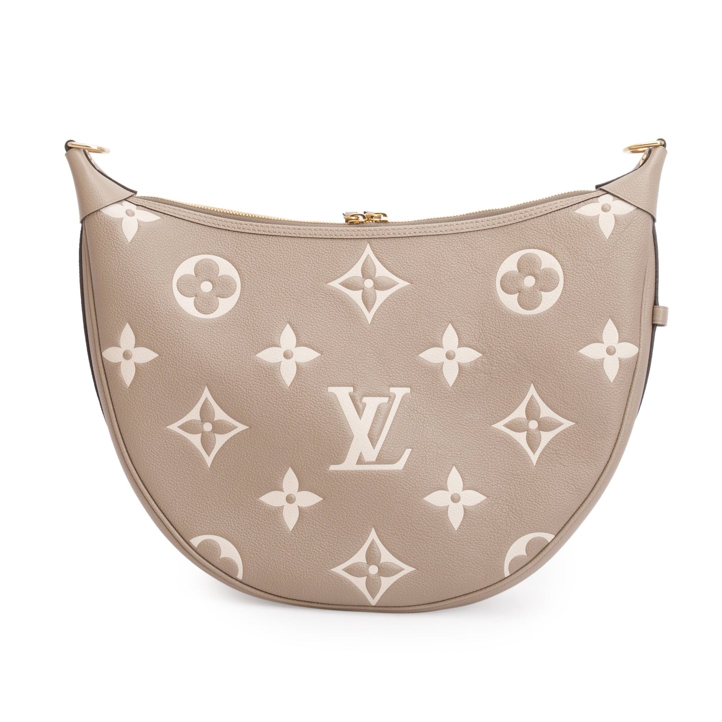 Louis Vuitton 2024 Dove Grey/Creme Bicolor Monogram Empreinte Leather Loop Hobo Bag