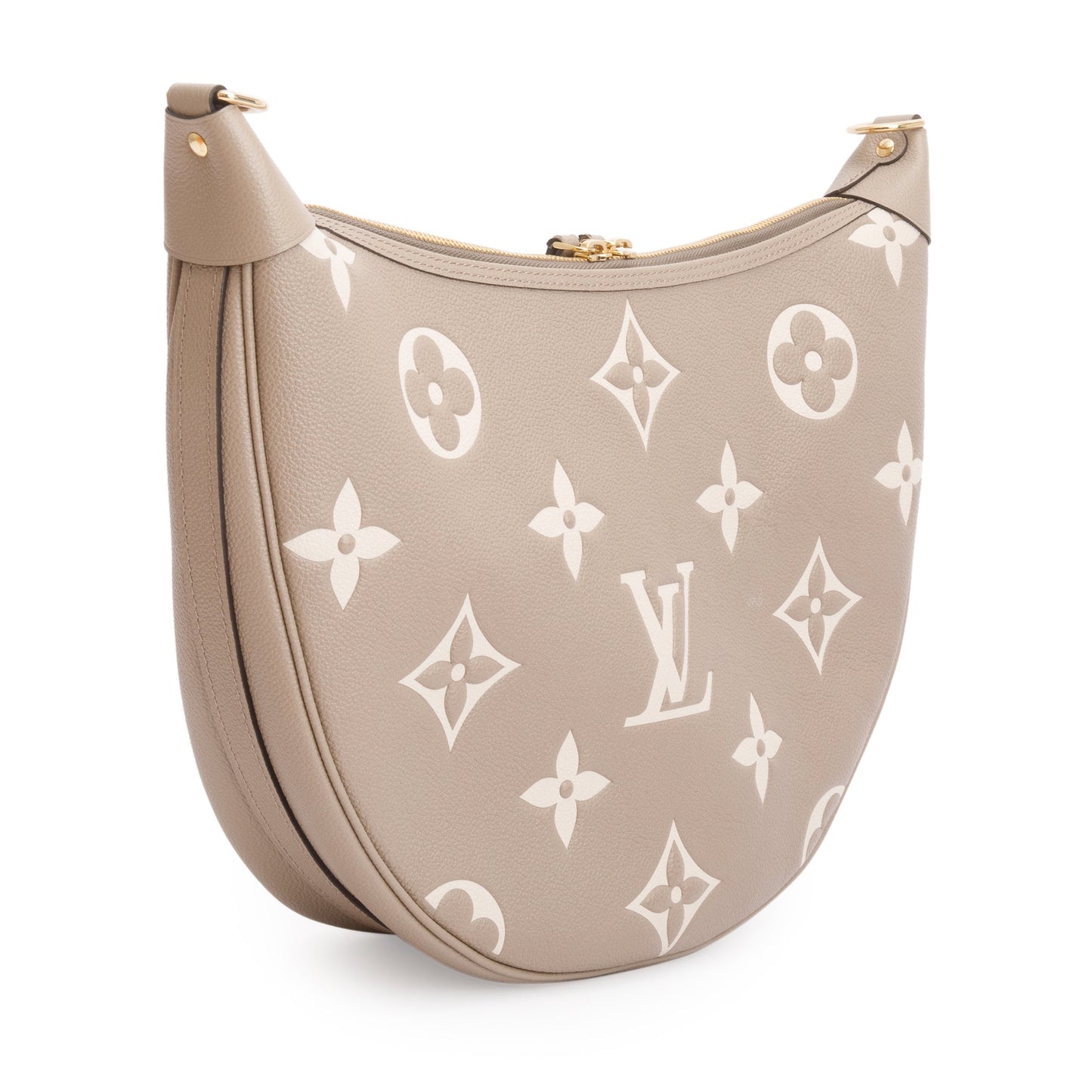 Louis Vuitton 2024 Dove Grey/Creme Bicolor Monogram Empreinte Leather Loop Hobo Bag