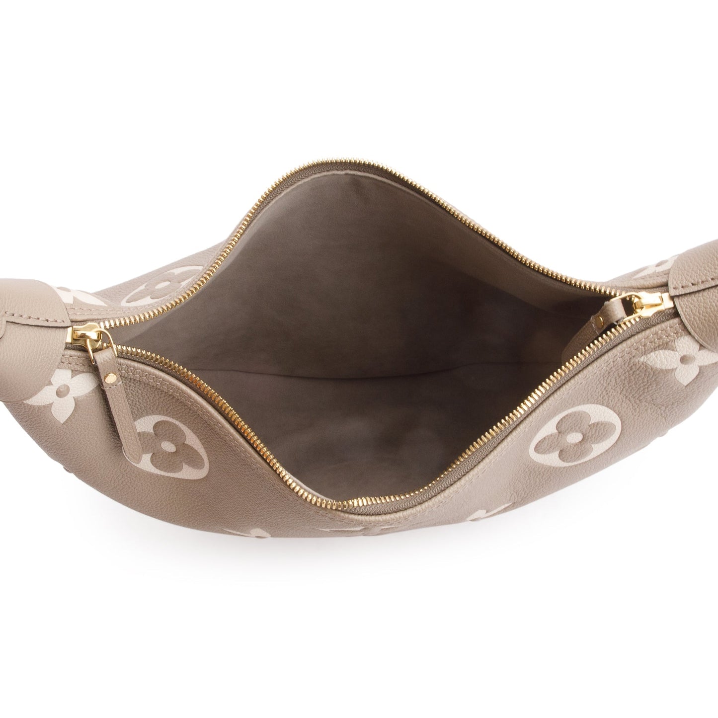Louis Vuitton 2024 Dove Grey/Creme Bicolor Monogram Empreinte Leather Loop Hobo Bag