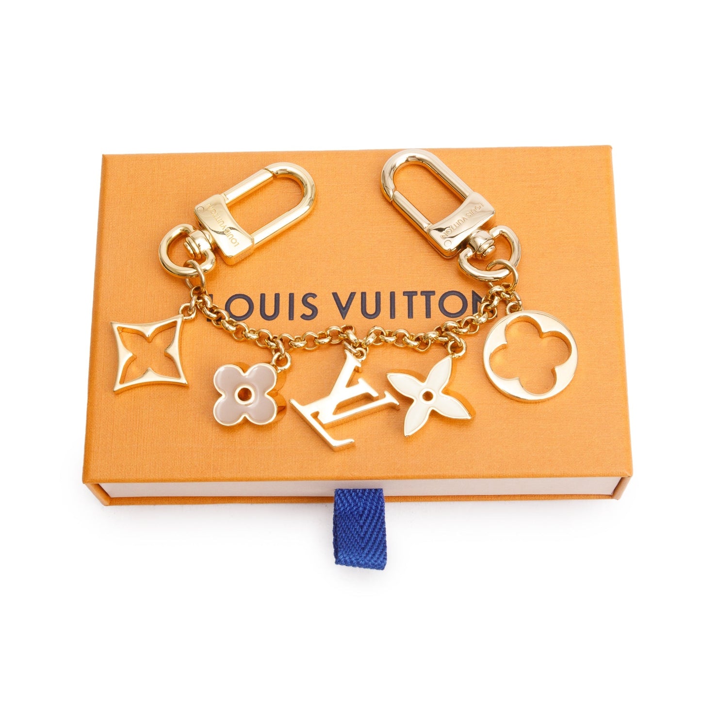 Louis Vuitton 2024 Gold-Tone Metal Fleur De Monogram Bag Charm