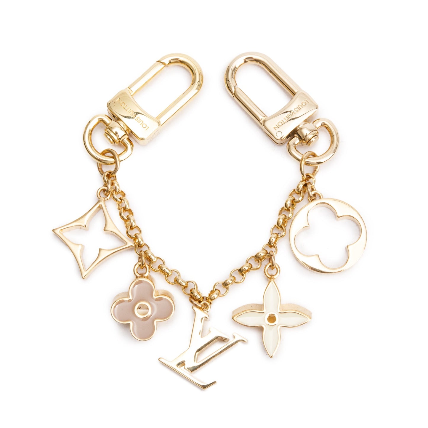 Louis Vuitton 2024 Gold-Tone Metal Fleur De Monogram Bag Charm