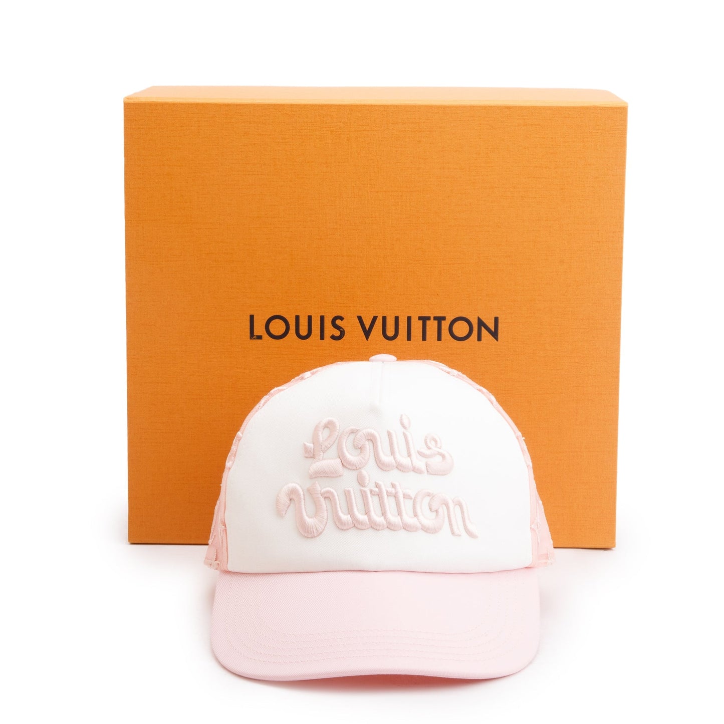 Louis Vuitton 2024 Pink Monogram Mesh Signature Cap