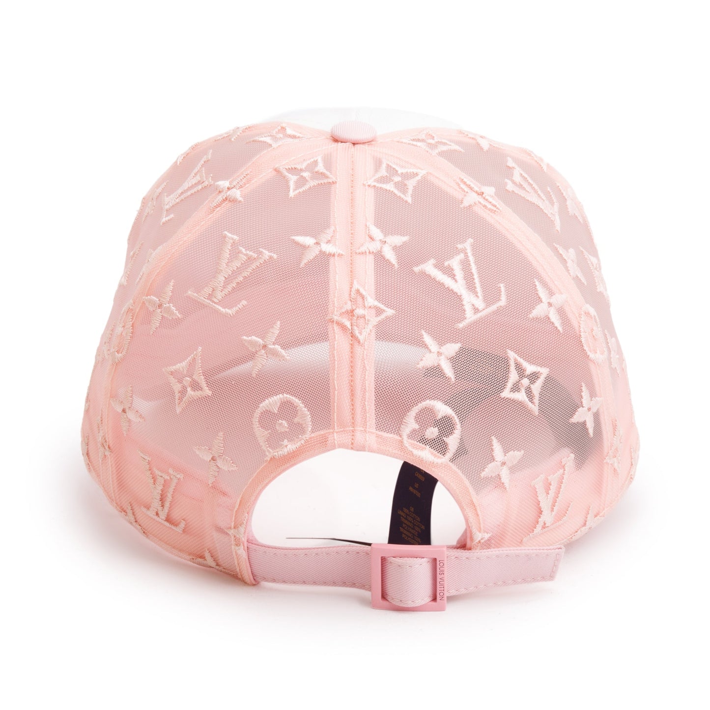 Louis Vuitton 2024 Pink Monogram Mesh Signature Cap